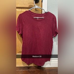 Maroon short sleeve dress shirt